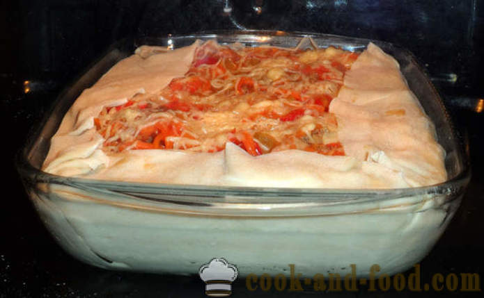 Dietary lasagna with vegetables and meat - how to cook lasagna in the home, step by step recipe photos