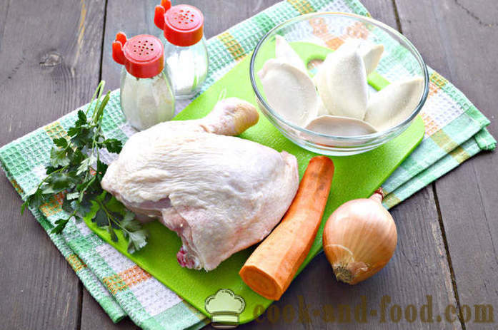 Homemade dumplings in broth - as delicious to cook dumplings with broth, with a step by step recipe photos
