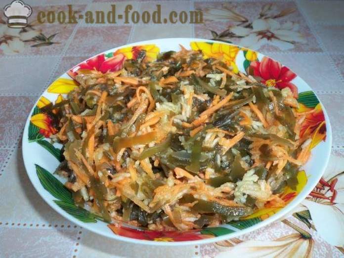 Lean simple salad of seaweed - how to make a salad of seaweed, a step by step recipe photos