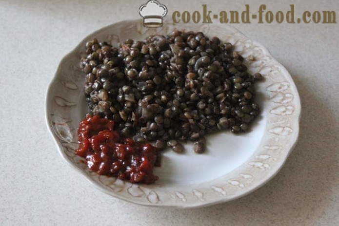 Side dish of lentils for meat - how to cook lentils tasty garnish, a step by step recipe photos