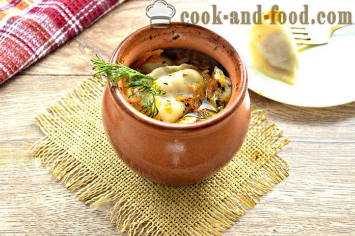 Dumplings baked in a pot - like dumplings baked in the oven in a pot, with a step by step recipe photos