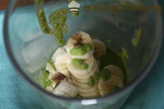 Banana milkshake with apple, oatmeal and spinach - how to prepare a cocktail of banana and milk, a step by step recipe photos