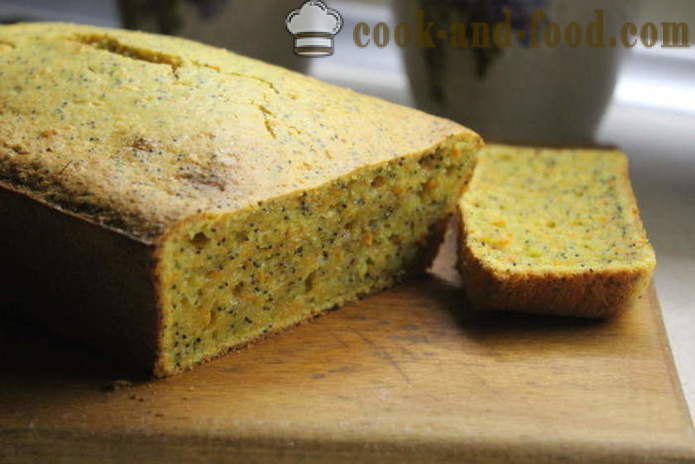 Simple cake with carrots and poppy seeds - how to bake a carrot cake in the oven, with a step by step recipe photos