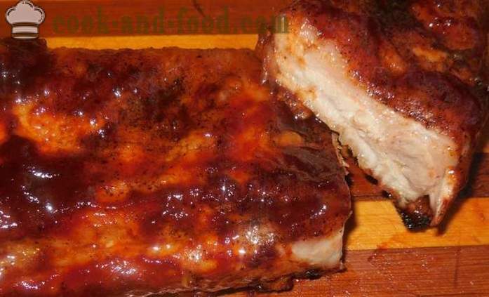 Baked pork ribs with honey and soy sauce - how to bake pork ribs in the oven, with a step by step recipe photos