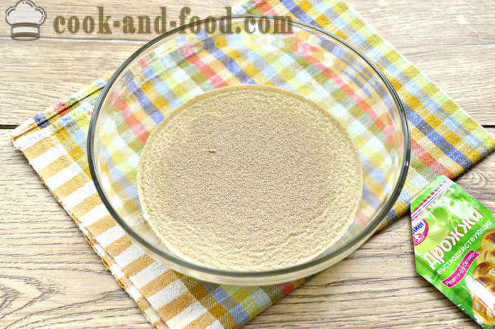 Rapid lean dough on a dry yeast pie - how to prepare a lean dough for pies, step by step recipe photos
