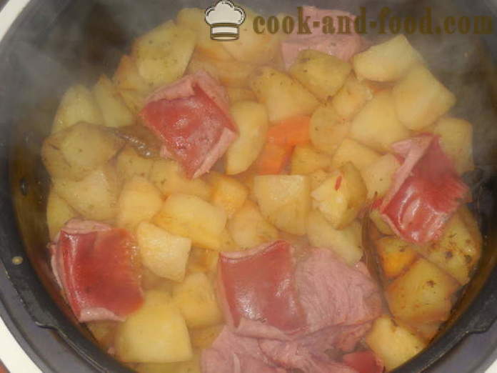 Solyanka with sausages and potatoes in multivarka - how to cook a delicious sausage with potatoes, a step by step recipe photos