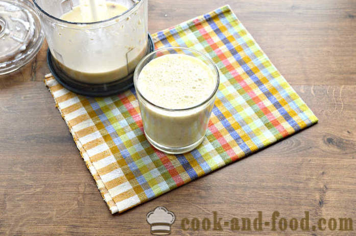 Banana smoothie with oat flakes - how to make a banana smoothie with milk and oatmeal in a blender, a step by step recipe photos