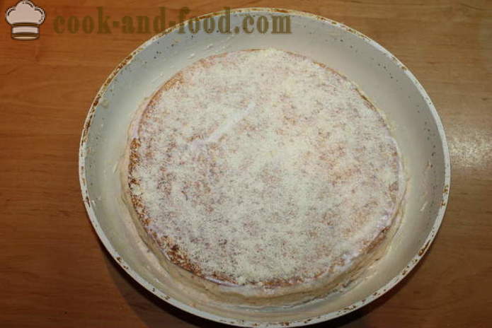 Cheese cake of thin pita with chicken breast - how to make a cake out of lavash with stuffing in the oven, with a step by step recipe photos