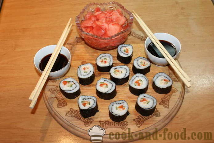 Delicious and simple toppings for sushi - how to make sushi at home, step by step recipe photos