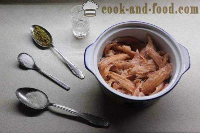 Tasty red fish salting at home - how quickly pickle fish, step by step recipe photos