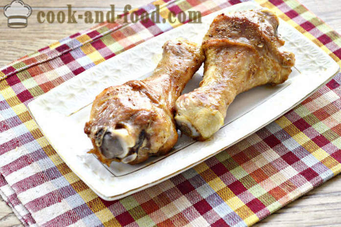 Delicious chicken drumsticks in the oven - as a delicious baked chicken drumstick, a step by step recipe photos