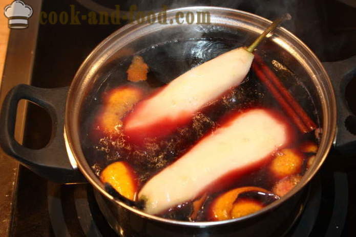 Pear mulled red dry wine - how to cook a mulled wine at home, step by step recipe photos