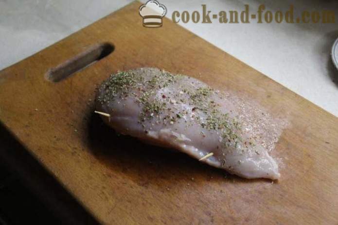 Cheese roll from chicken breast in the oven - how to make a chicken roll at home, step by step recipe photos