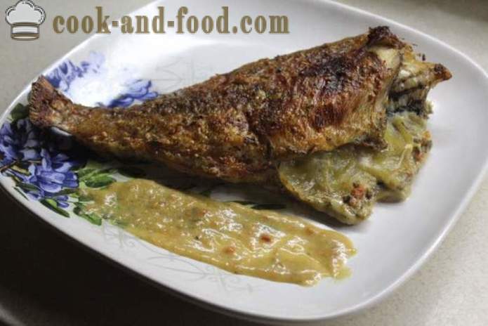 Sea bass in cream sauce in the oven - how to cook a delicious sea bass in the oven, with a step by step recipe photos