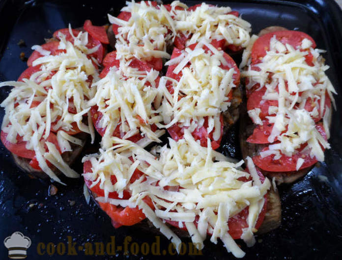 Eggplant stuffed with baked in the oven - like eggplant bake in the oven, with a step by step recipe photos