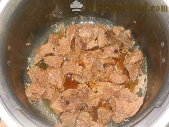 Tender veal stew - how to braise veal multivarka, step by step recipe photos