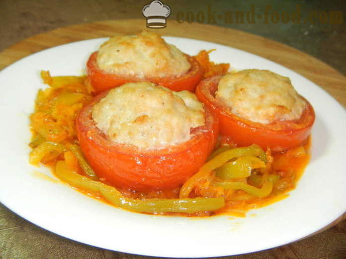 Tomatoes stuffed with minced meat in the oven - how to make stuffed tomatoes, a step by step recipe photos