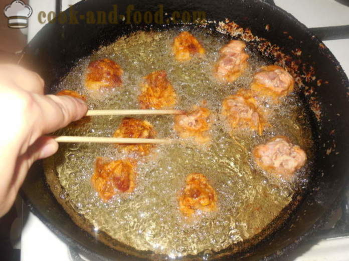 Menzy - Chinese meat balls fried, how to make meat balls of minced meat, a step by step recipe photos