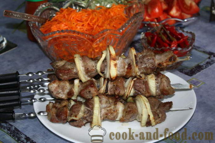 Kebab in elektroshashlychnitsy pork neck - how to cook kebabs in elektroshashlychnitsy, step by step recipe photos
