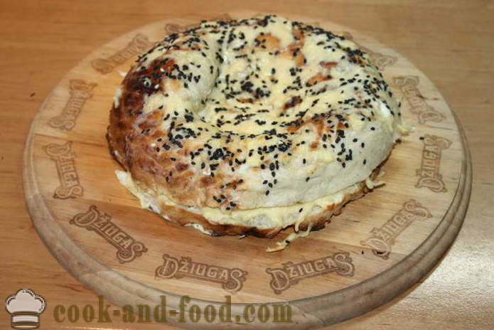 Uzbek bread with cheese in the oven - how to cook hot sandwiches with cheese at home, step by step recipe photos