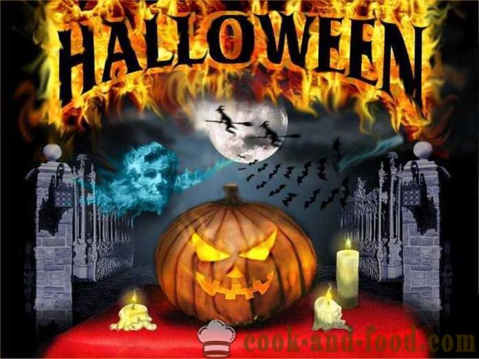 Scary Halloween cards with afternoon - pictures and postcards for Halloween for free