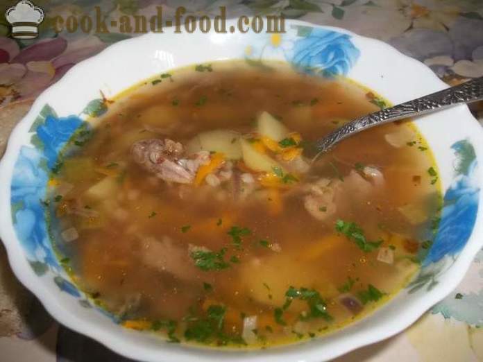 Buckwheat soup with beef - how to cook buckwheat soup broth, a step by step recipe photos