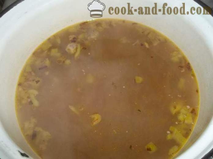 Buckwheat soup with beef - how to cook buckwheat soup broth, a step by step recipe photos