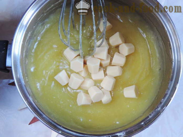 Lemon custard with starch - how to cook homemade custard with lemon, with a step by step recipe photos
