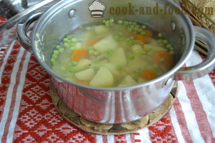 Delicious vegetable soup with smoked meat - how to cook vegetable soup, a step by step recipe photos