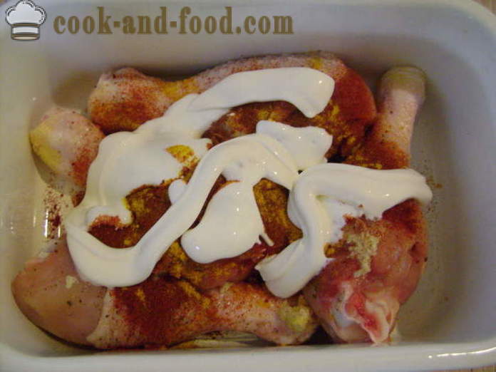 Baked chicken drumsticks - how to cook a delicious chicken drumsticks in the oven, with a step by step recipe photos