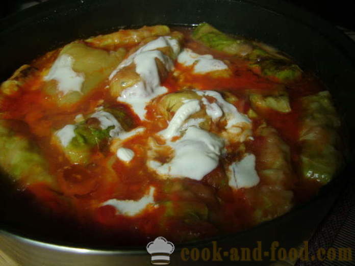 Dietary stuffed cabbage young - how to cook stuffed cabbage young, step by step recipe photos