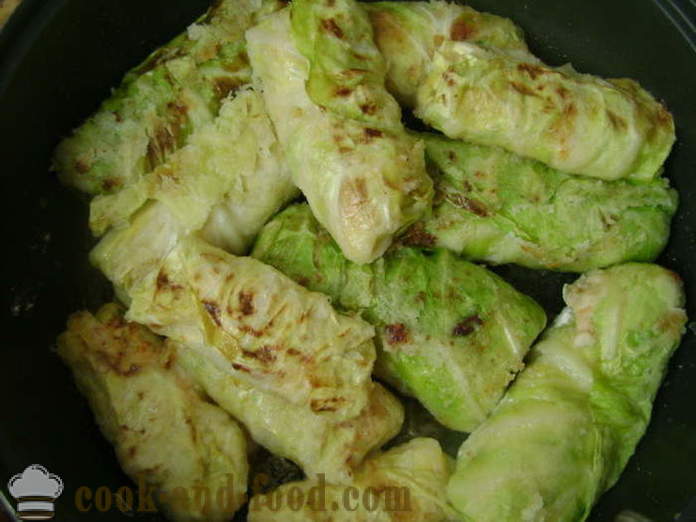 Dietary stuffed cabbage young - how to cook stuffed cabbage young, step by step recipe photos