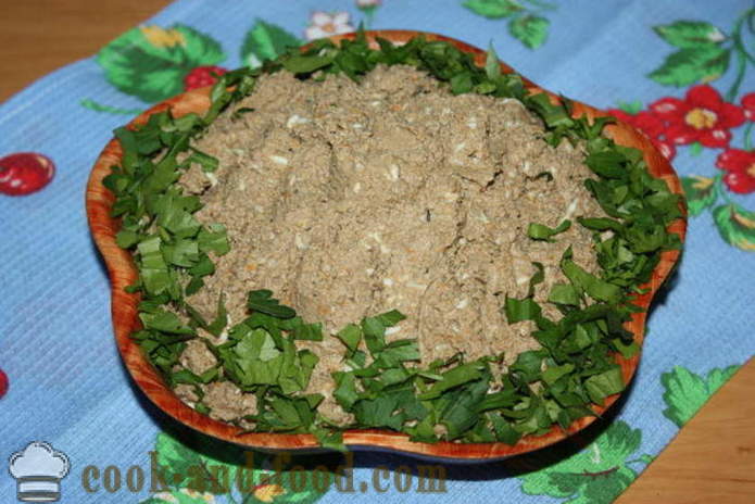 Chicken liver pate with egg and herbs - how to cook liver pate of chicken liver, a step by step recipe photos