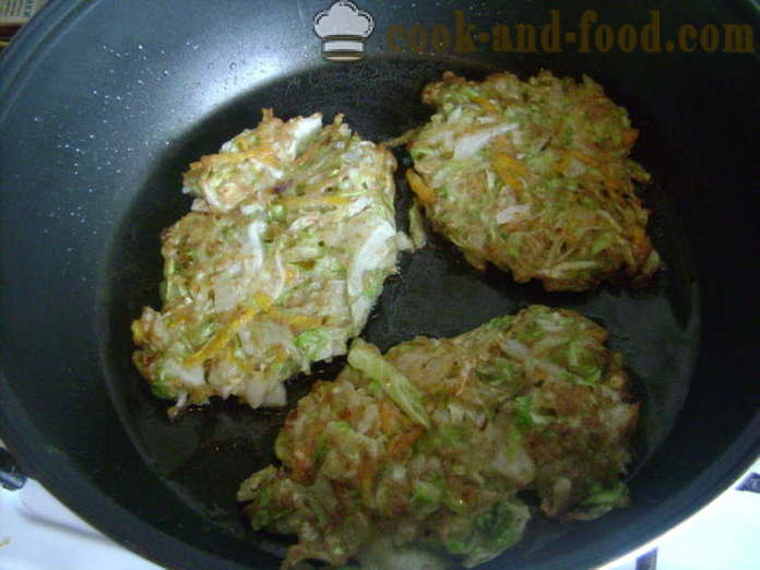 Vegetable cutlets from young cabbage and zucchini - how to cook cutlets of young cabbage and zucchini, with a step by step recipe photos