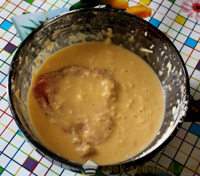 Pork chops with cheese batter - how to cook pork chops in a frying pan, a step by step recipe photos