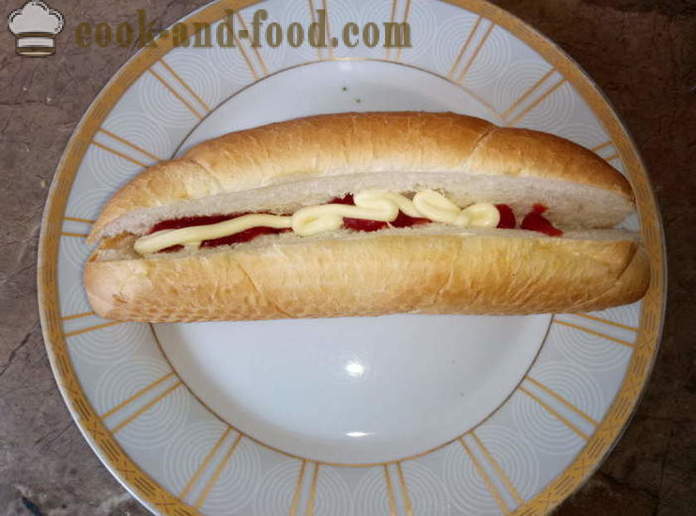 Delicious hot dogs with sausage and vegetables - how to make a hot dog at home, step by step recipe photos