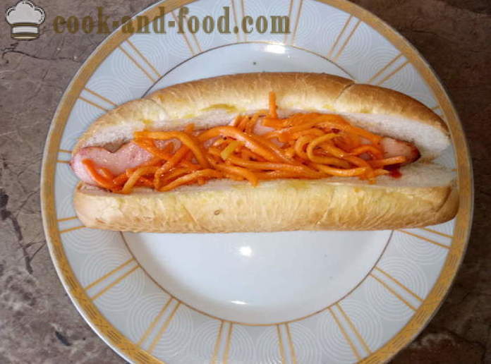 Delicious hot dogs with sausage and vegetables - how to make a hot dog at home, step by step recipe photos