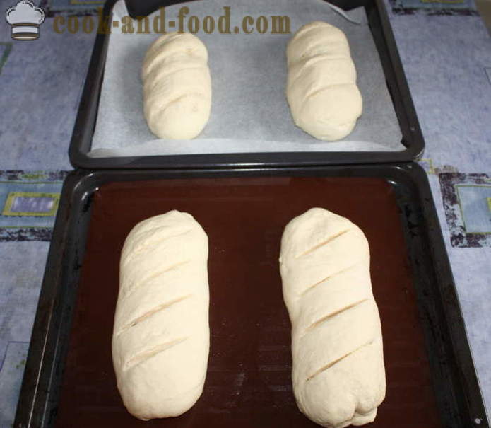 Sliced ​​loaf in the oven - how to bake sliced ​​loaf in the oven at home, step by step recipe photos