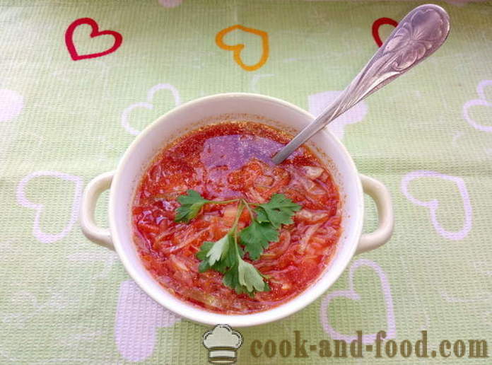 Soup with beetroot and pickled tomatoes - how to cook soup, a step by step recipe photos