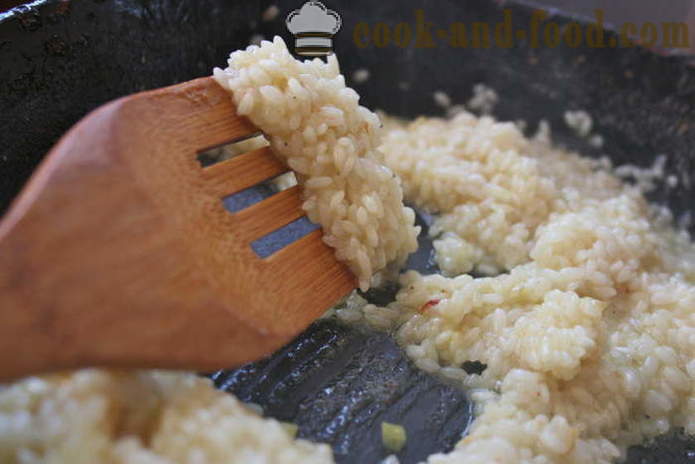 Homemade broth risotto with wine - how to cook risotto at home, step by step recipe photos