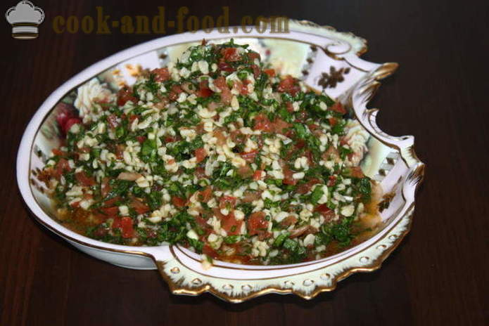 Tabula salad with couscous - how to prepare a salad tabbouleh, a step by step recipe photos