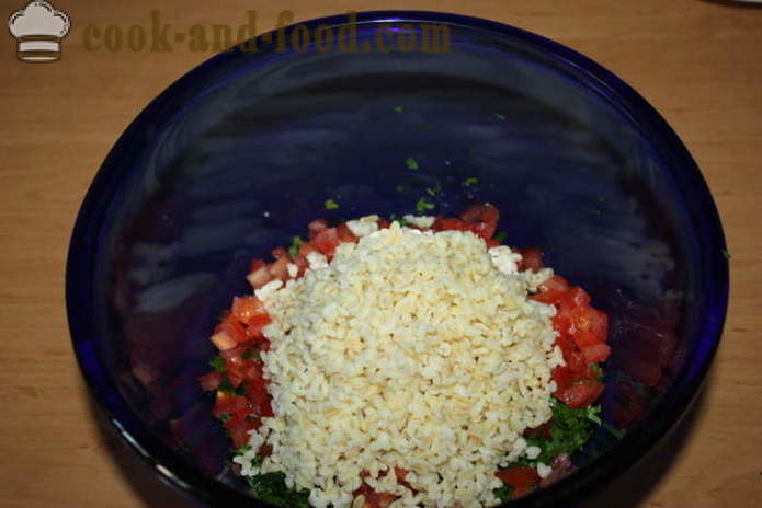 Tabula salad with couscous - how to prepare a salad tabbouleh, a step by step recipe photos