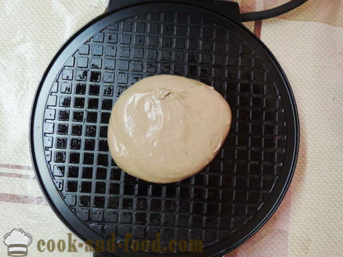 Homemade chocolate crispy waffles - how to make waffles in a waffle iron, a step by step recipe photos