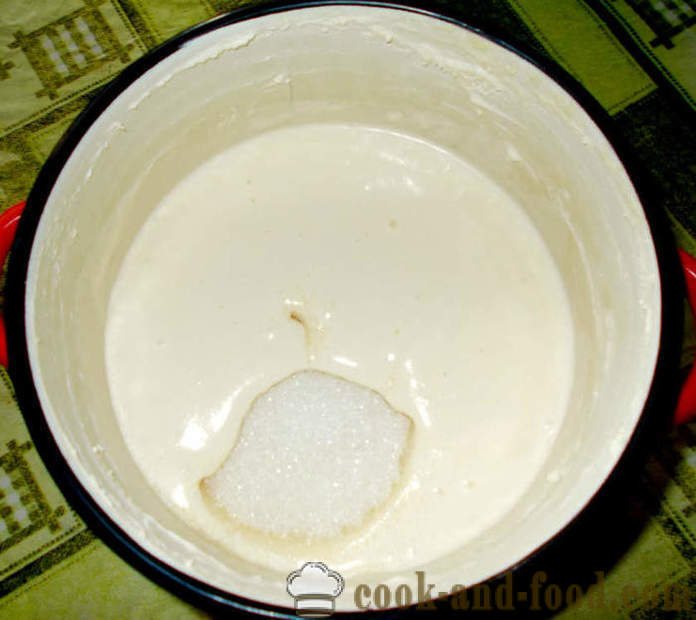 Home panna cotta with chocolate-cream - how to make panna cotta home, step by step recipe photos