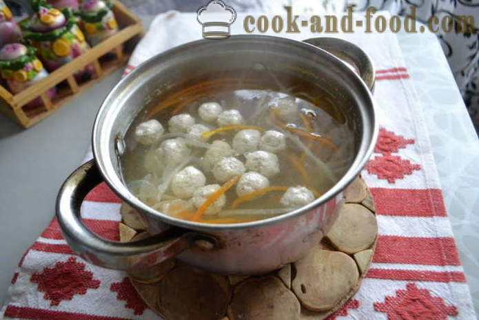 Korean soup with noodles and meatballs - how to cook Korean soup recipe with photos poshagovіy