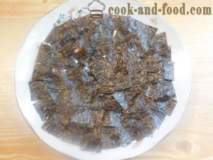 Vegetarian Dressed Herring with nori - how to cook herring under a fur coat with seaweed nori, a step by step recipe photos