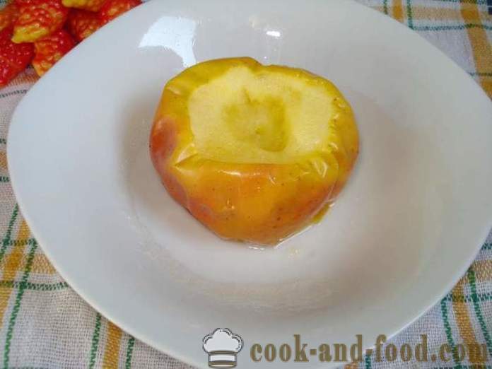 Baked apple in the microwave - how to cook the apples in a microwave oven, a step by step recipe photos