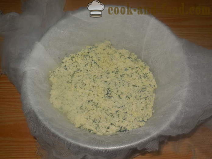 Cottage cheese curd dill - how to cook cream cheese curd and dill, a step by step recipe photos