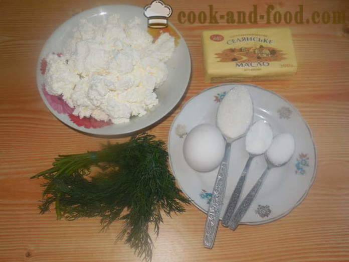 Cottage cheese curd dill - how to cook cream cheese curd and dill, a step by step recipe photos