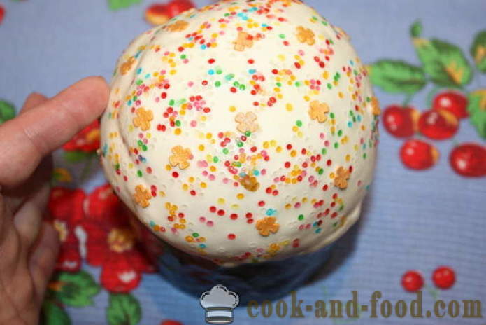 Sweet for Easter cake with gelatin of proteins, so as not to crumble - how to make a cake for a sweet home, step by step recipe photos